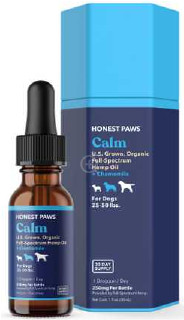 Honest Paws CBD Tincture Calm Blend 250mg Dropper
