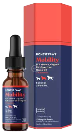 Honest Paws CBD Tincture Mobility Blend 250mg Dropper