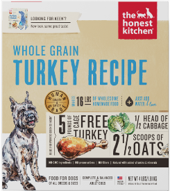 Honest Kitchen Whole Grain Turkey Dog Food 4lb