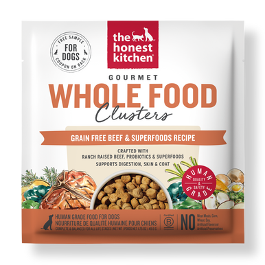 Honest Kitchen Grain Free Beef Clusters Dog Food Sample