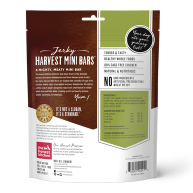 Honest Kitchen Harvest Bars Chicken Dog Treat 4oz