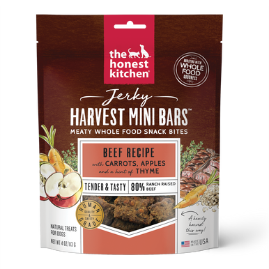 Honest Kitchen Harvest Bars Beef Dog Treat 4oz