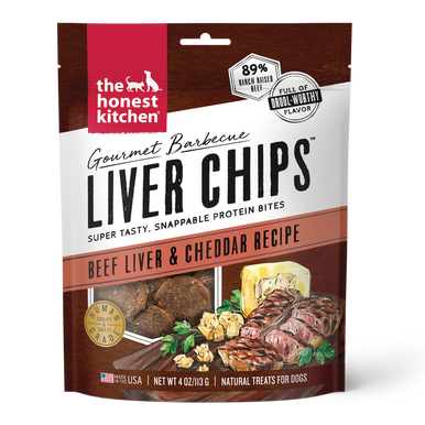 Honest Kitchen Gourmet Liver Chips Beef Dog Treat 4oz