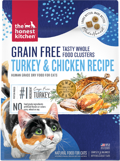 Honest Kitchen Whole Clusters Grain Free Chicken & Turkey Cat Food 1lb
