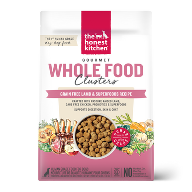Honest Kitchen Whole Food Clusters Grain Free Lamb Dog Food 4LB