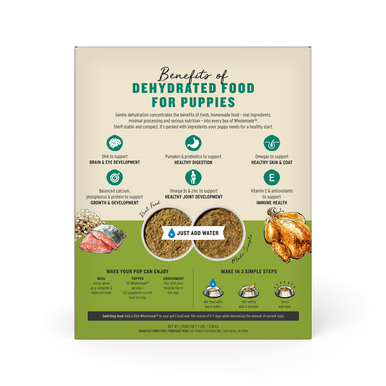Wholemade Dehydrated Whole Grain Chicken & Salmon Recipe Puppy Dog Food 7lb Box