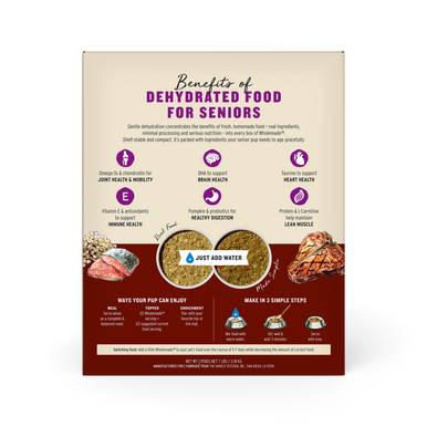 Wholemade Dehydrated Whole Grain Beef, Oat & Salmon Recipe Senior Dog Food 7lb