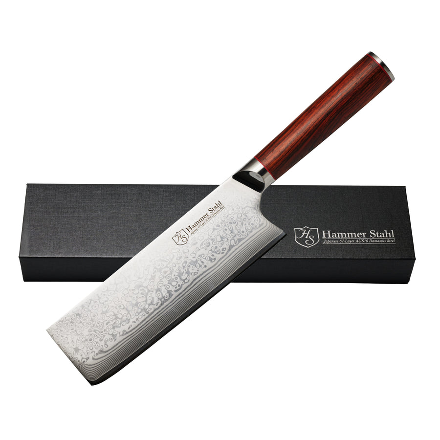 7" Nakiri Knife - Damascus by Homeportonline