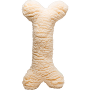 Hugglehounds HuggleFleece 2' Bone with Invincible Squeaker, Natural Dog Toy