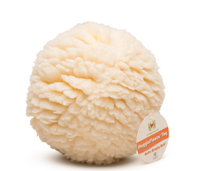 Hugglehound HuggleFleece Natural Ball Small Dog Toy