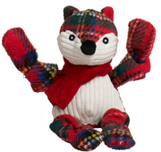 HuggleHounds Tartan Tidings Fox Knottie Small