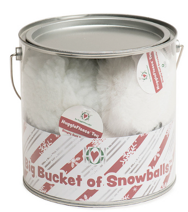 HuggleHounds Nordic Frost Big Bucket of Snowballs, 8 piece