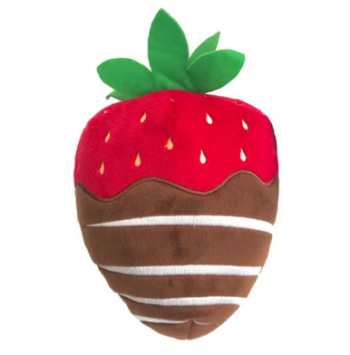 Huxley and Kent Dog Power Plush Chocolate Strawberry Small