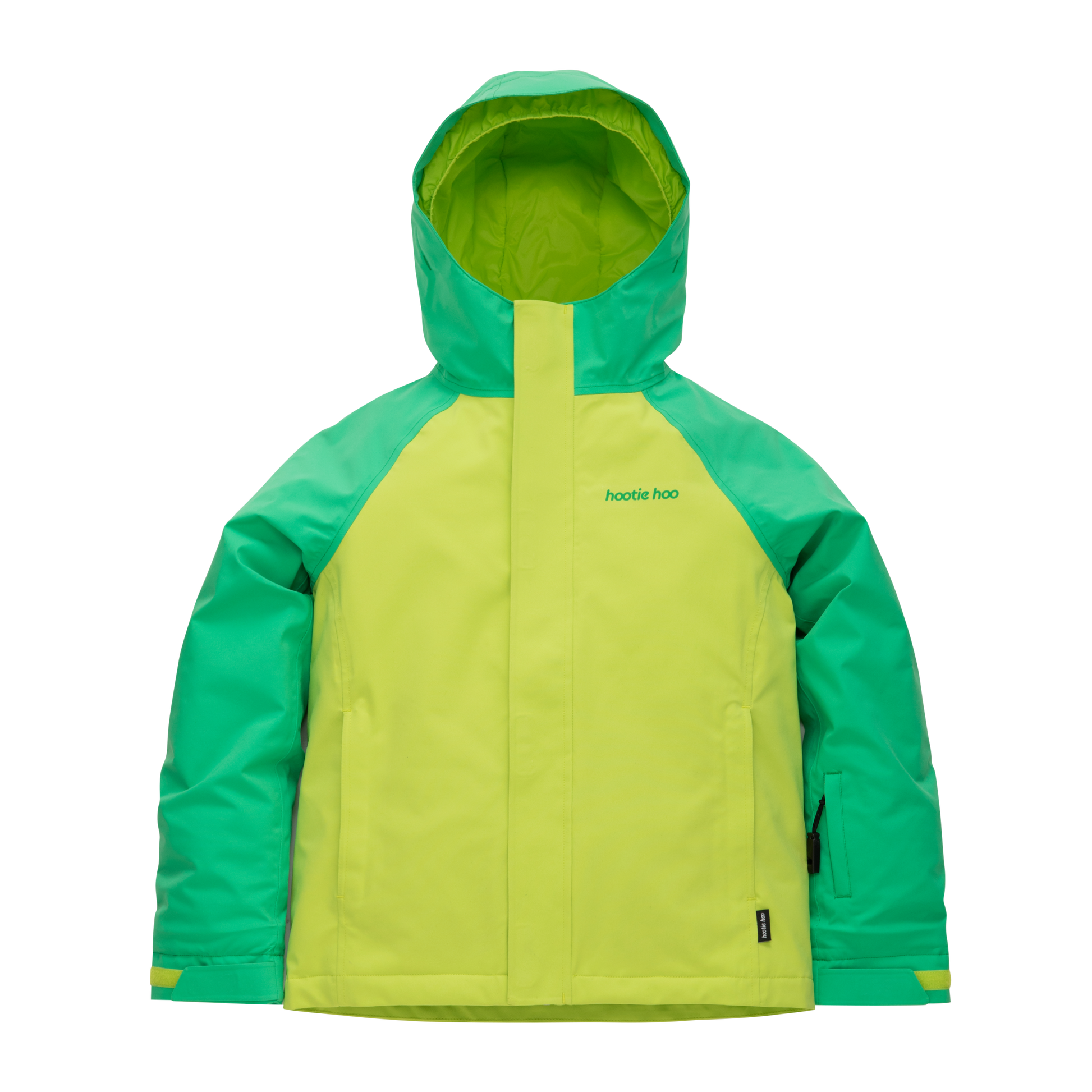 Kids Hayden Insulated Jacket - Toucan Green/Lime Punch by Hootie Hoo