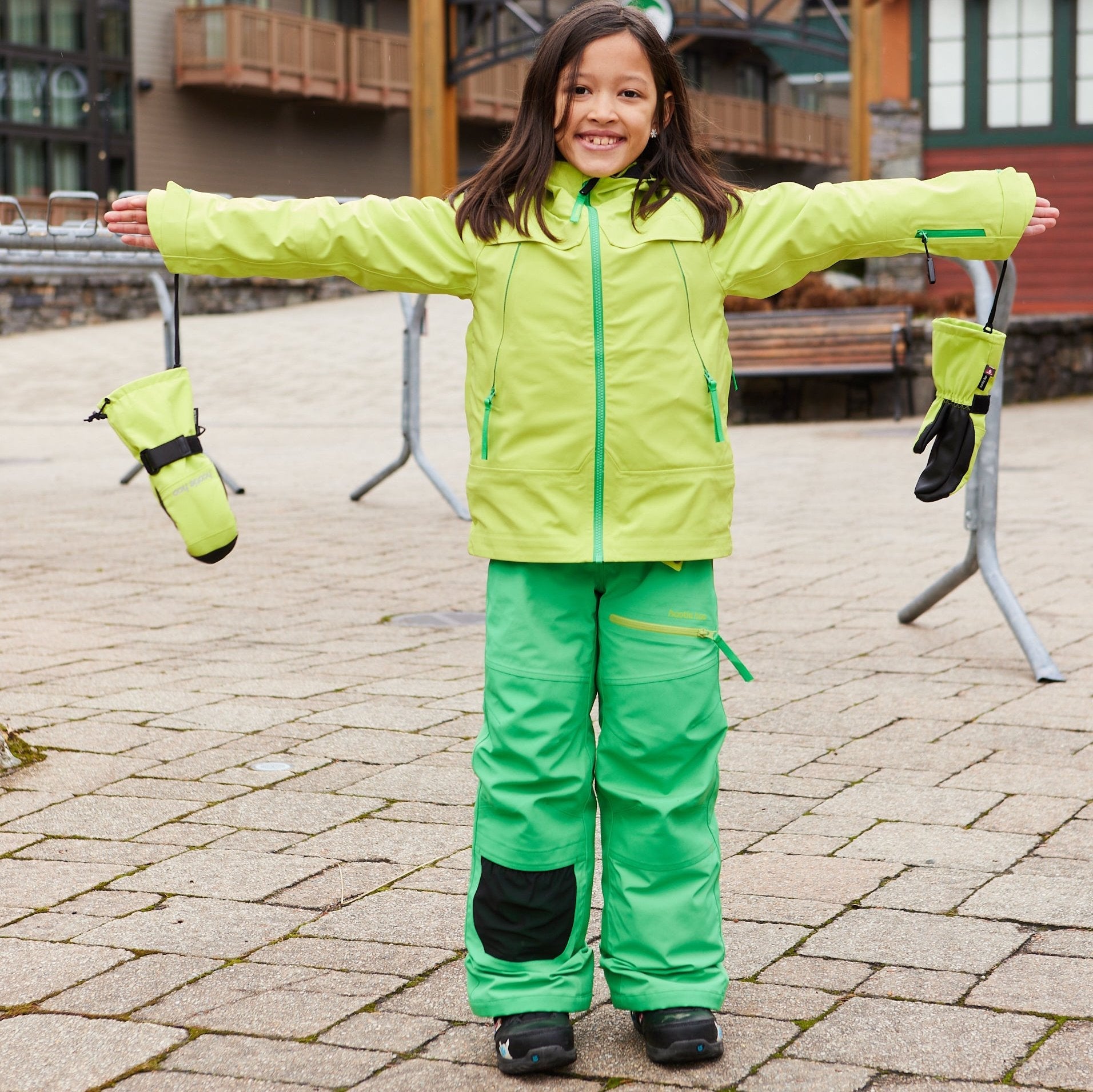 Kids Hayden Insulated Snow Pants - Toucan Green by Hootie Hoo