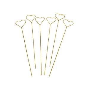 Decorative Heart Plant Stakes – Set of 6