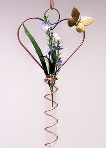 Heart Hanging Glass Tube Vase