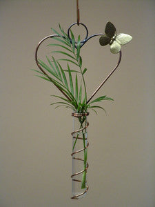Heart Hanging Glass Tube Vase
