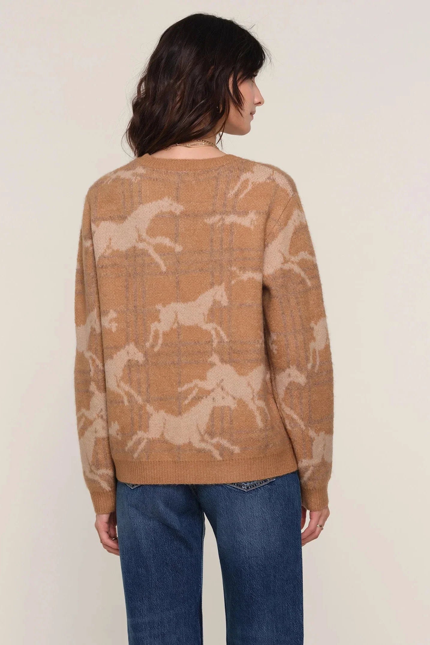 Heartloom Cerise Sweater in Taupe by Dear Lucy