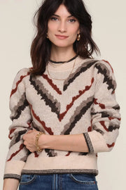 Heartloom Paloma Sweater in Almond Multi by Dear Lucy