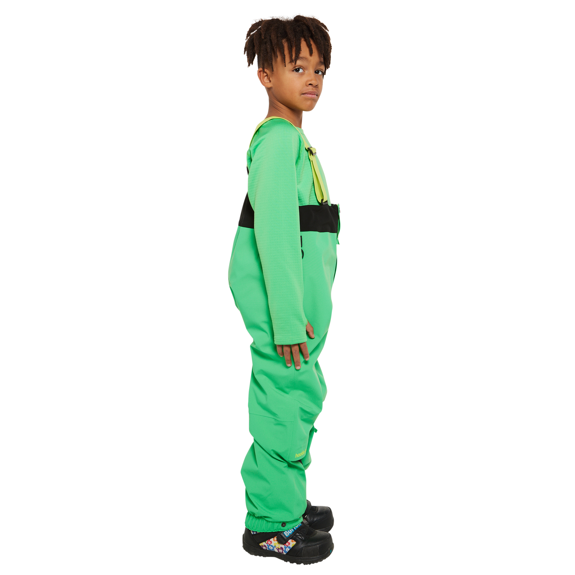 Kids Tiptop 3L Shell Bib Pants - Toucan Green by Hootie Hoo