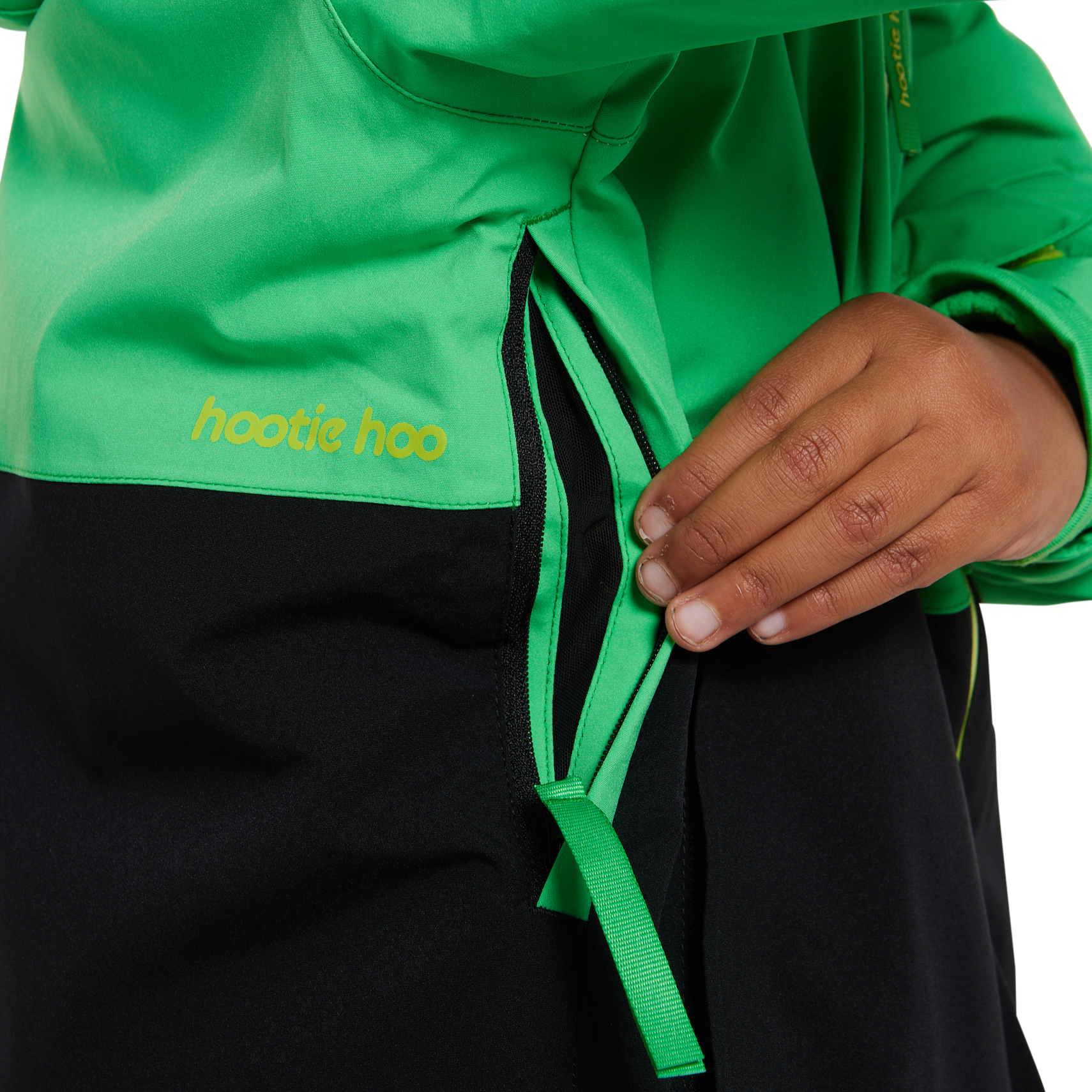 Kids Pinnakle Insulated Jacket - Toucan Green/Raven Black