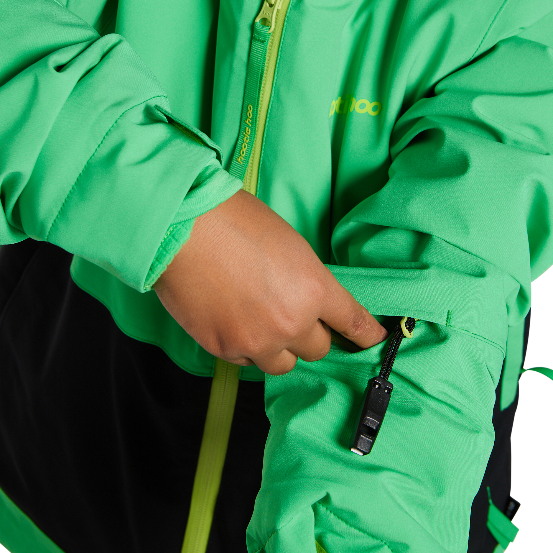 Kids Pinnakle Insulated Jacket - Toucan Green/Raven Black