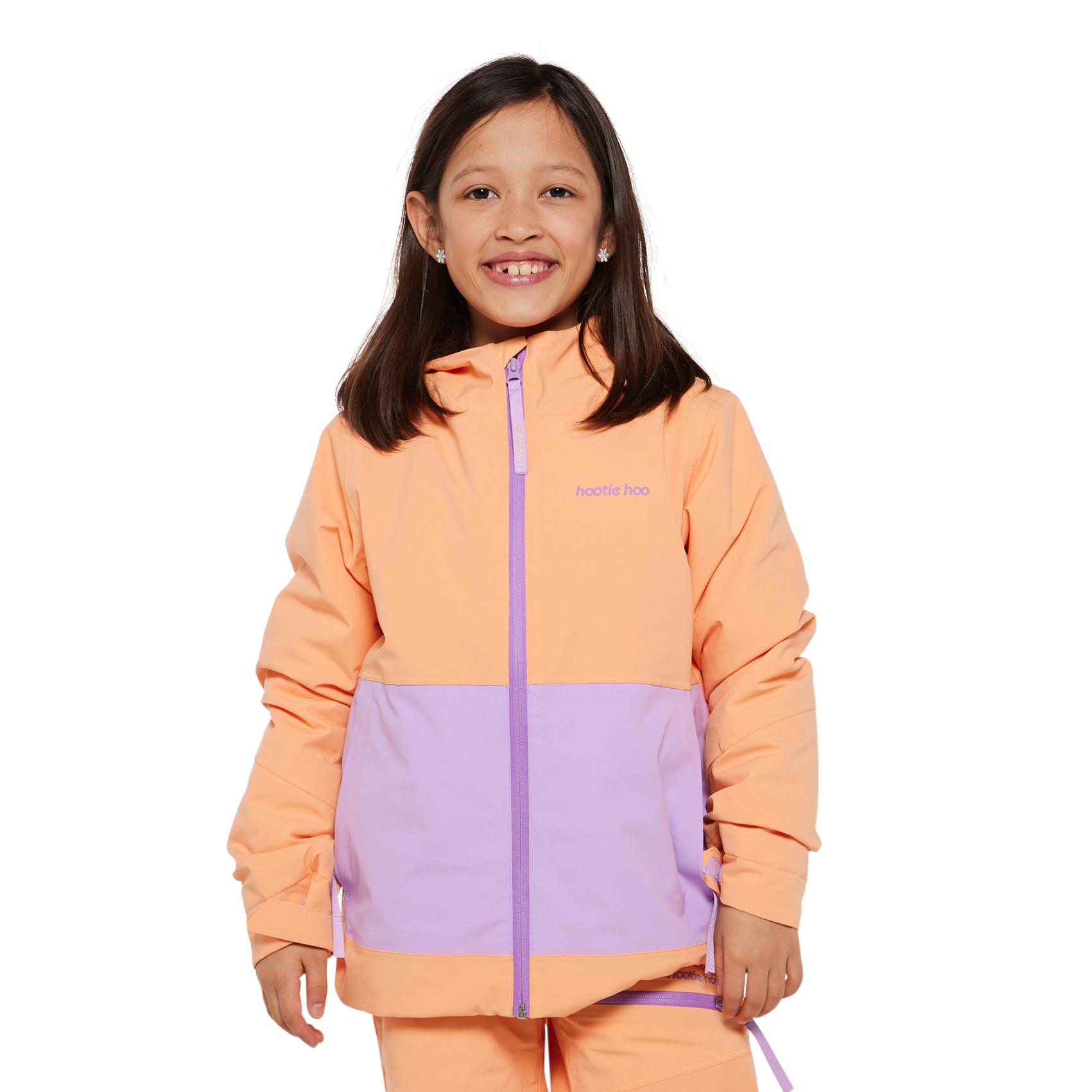 Kids Pinnakle Insulated Jacket - Apricot/Lavender by Hootie Hoo