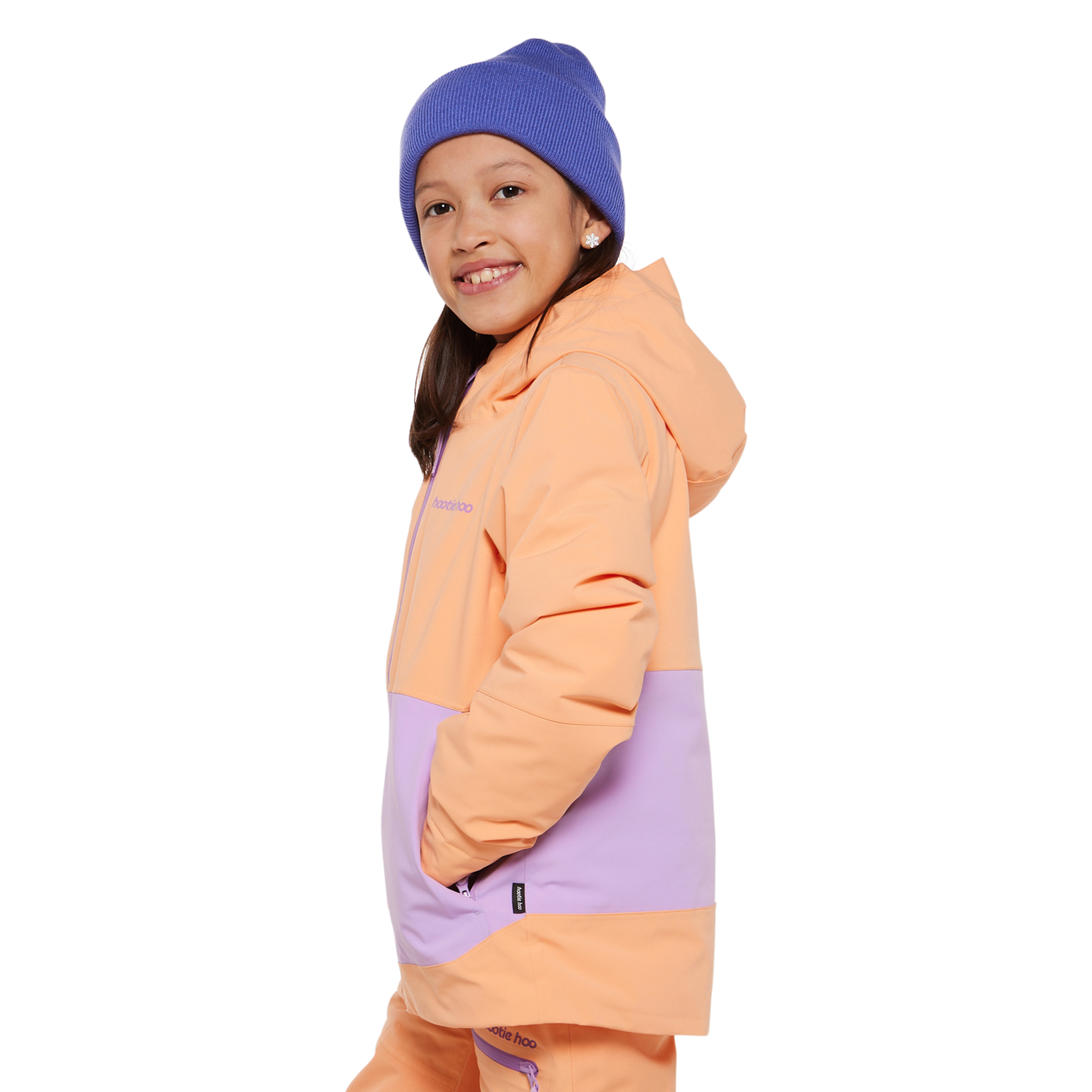 Kids Pinnakle Insulated Jacket - Apricot/Lavender by Hootie Hoo