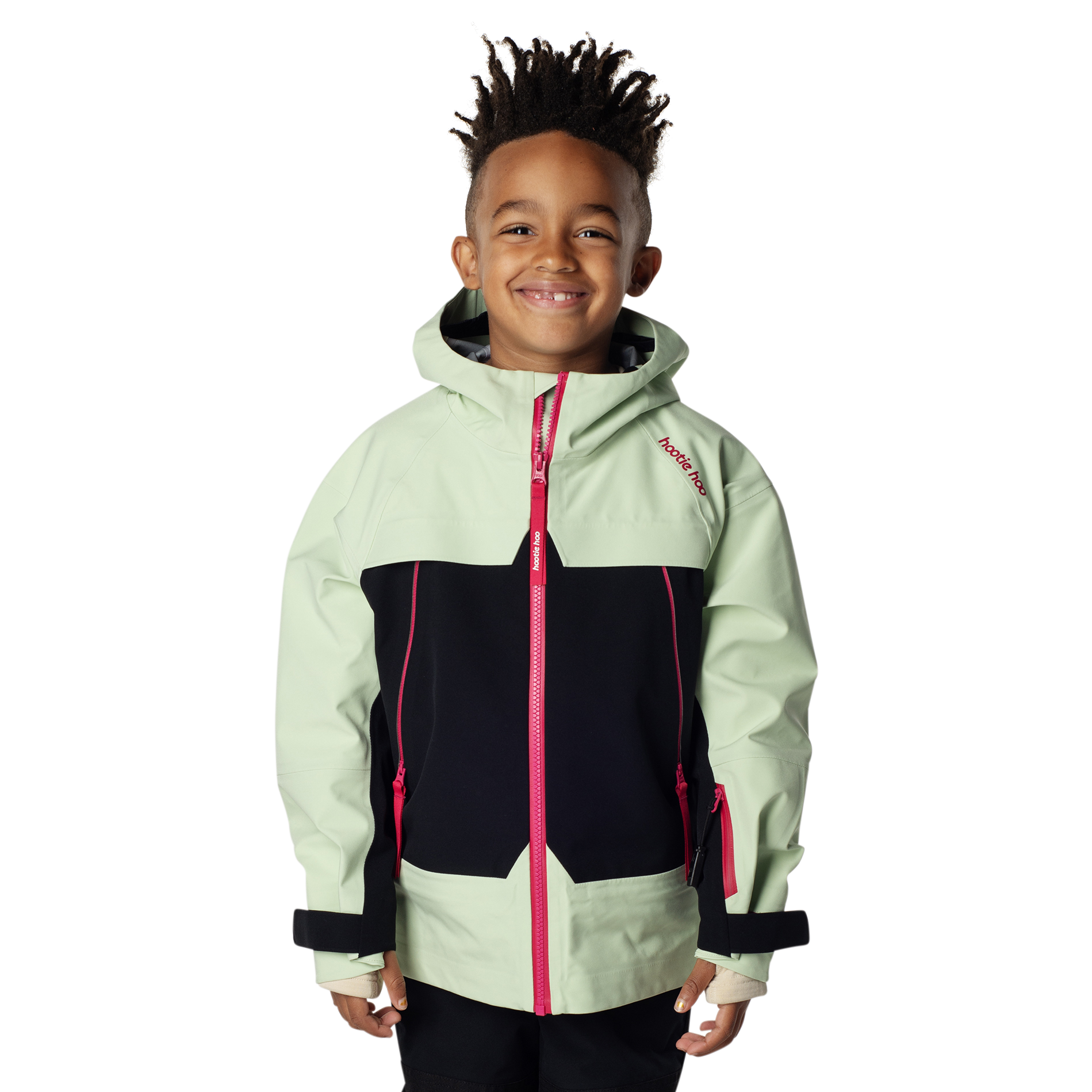 Kids Tiptop 3L Shell Jacket - Gleam/Raven Black by Hootie Hoo