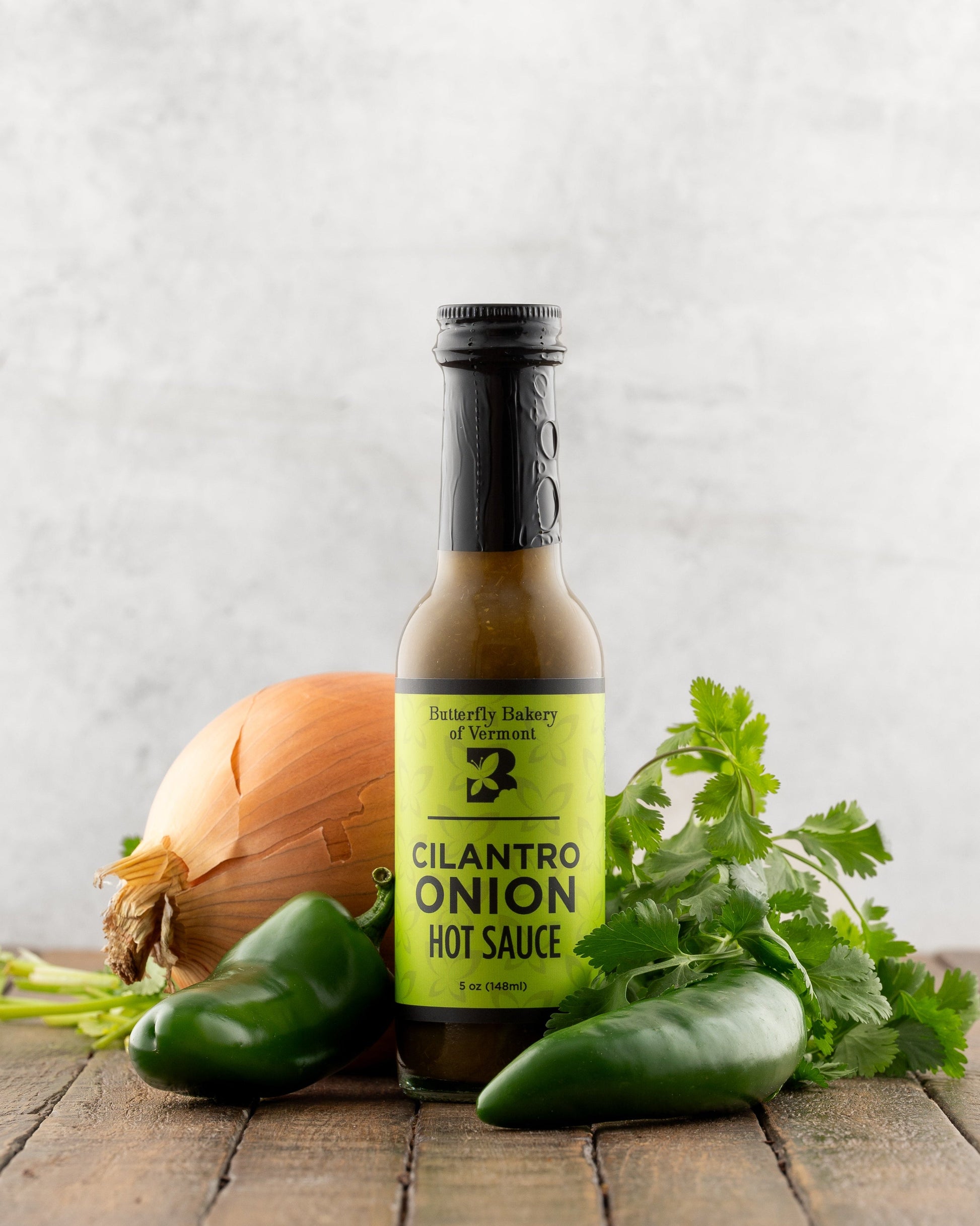 Cilantro Onion Hot Sauce by Butterfly Bakery of Vermont