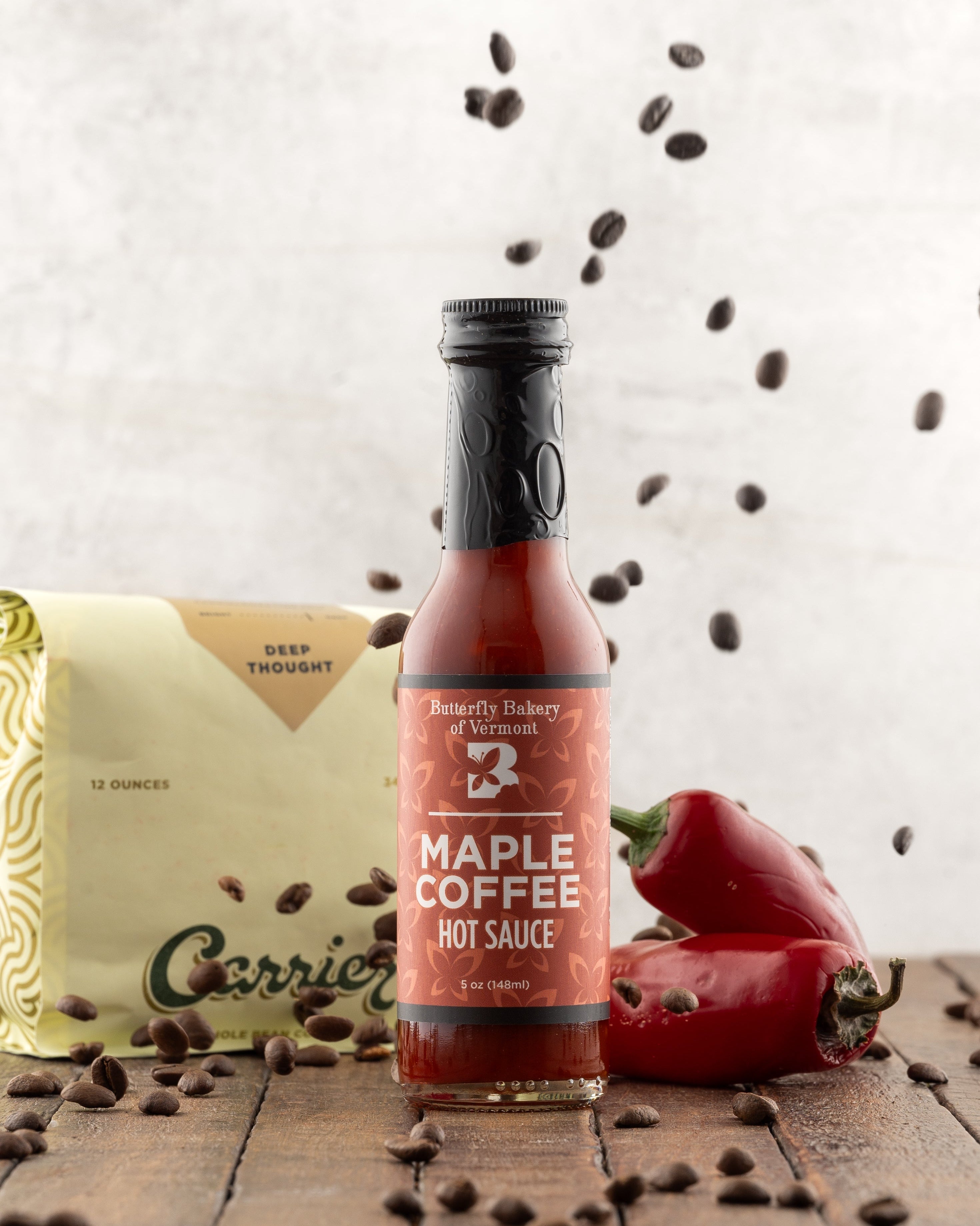Maple Coffee Hot Sauce by Butterfly Bakery of Vermont