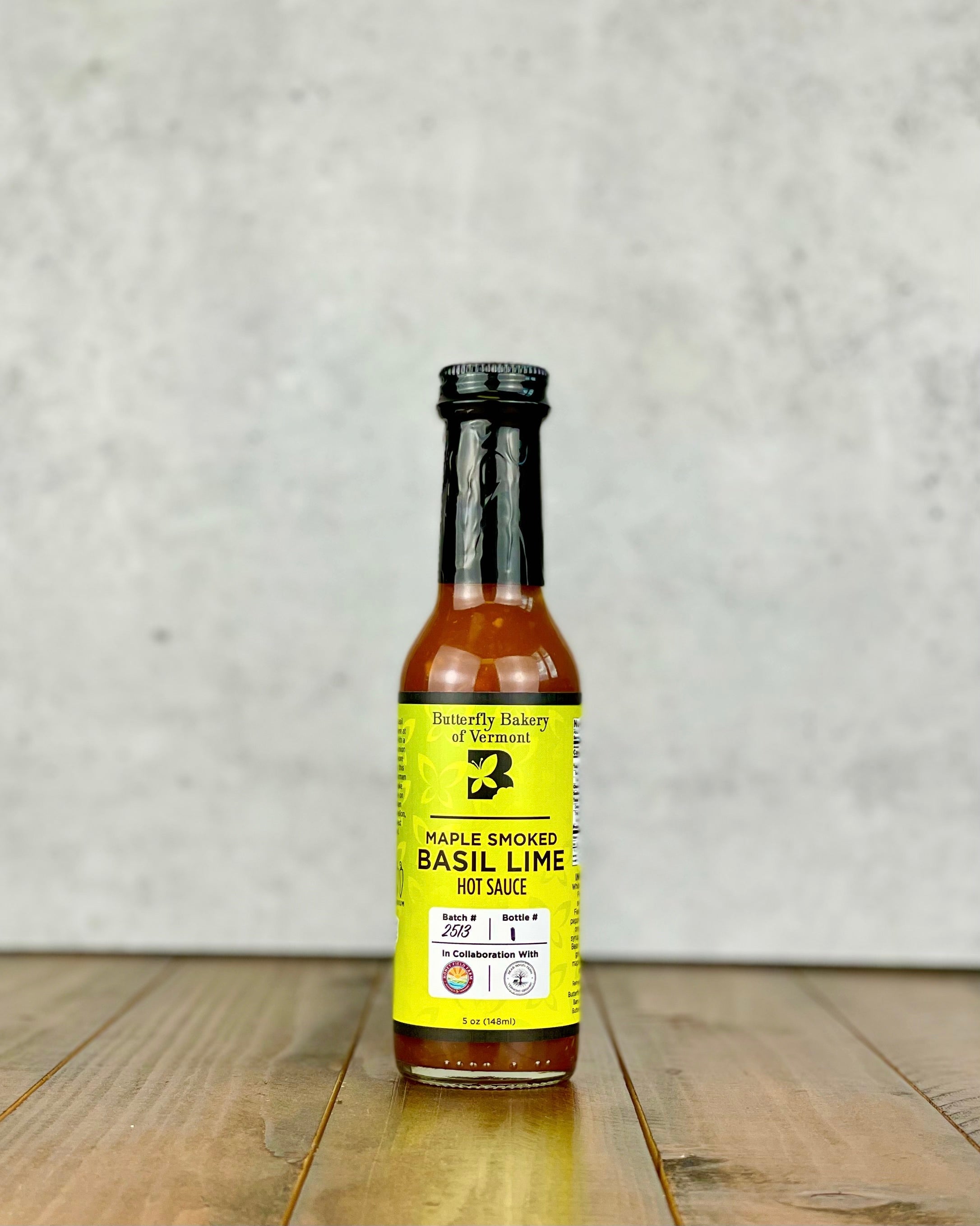 Maple Smoked Lime Basil Hot Sauce by Butterfly Bakery of Vermont