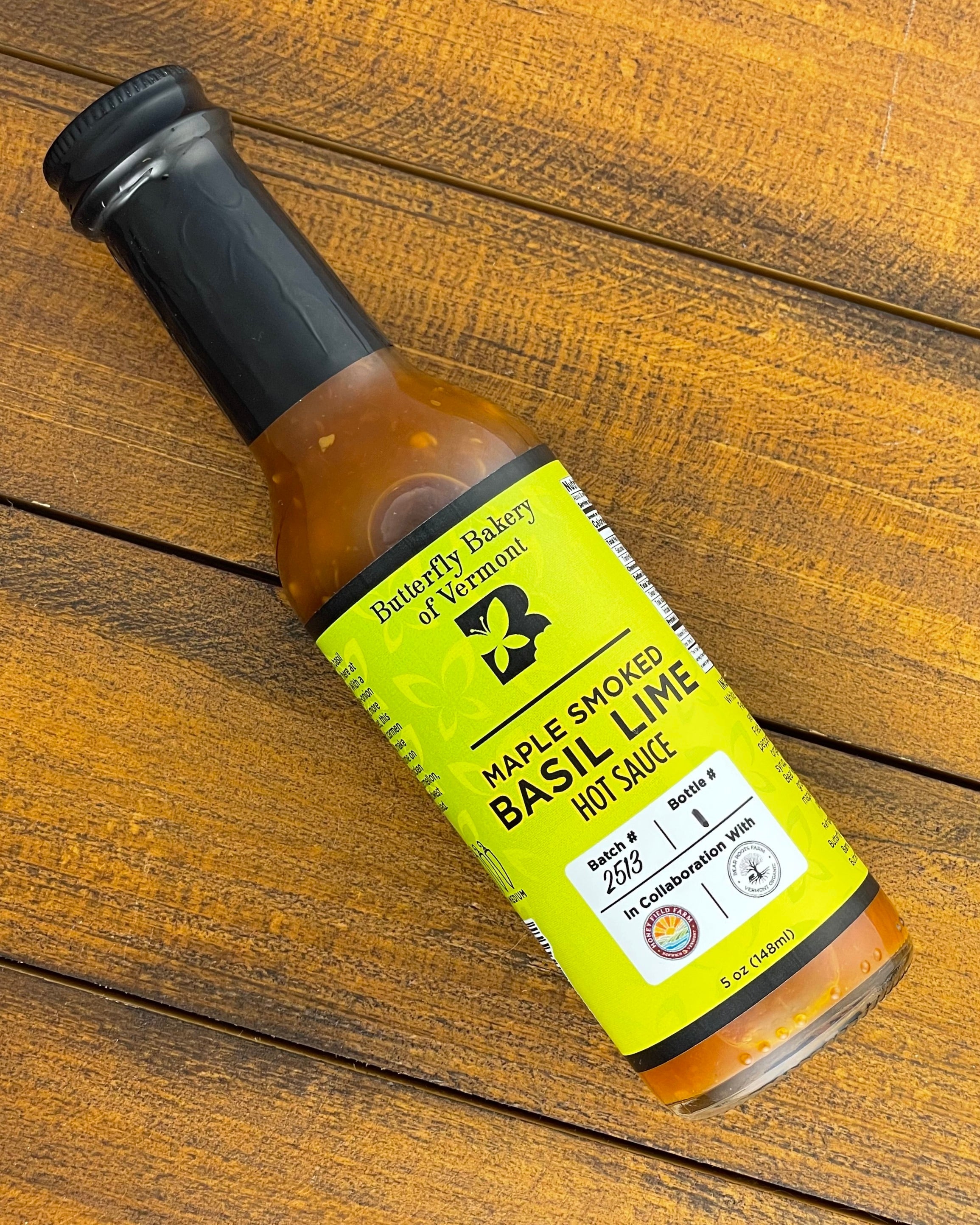 Maple Smoked Lime Basil Hot Sauce by Butterfly Bakery of Vermont