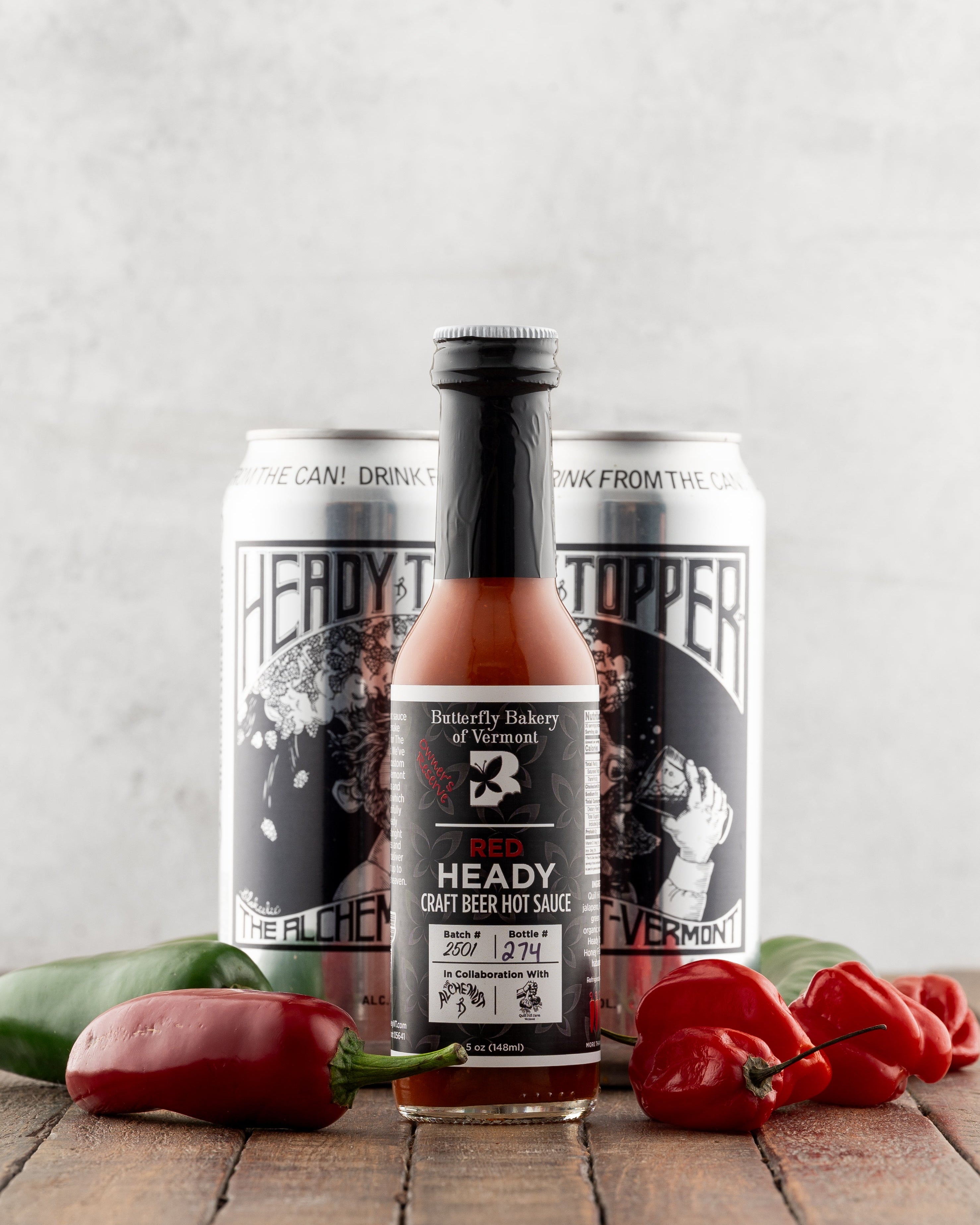 Red Heady Craft Beer Hot Sauce by Butterfly Bakery of Vermont