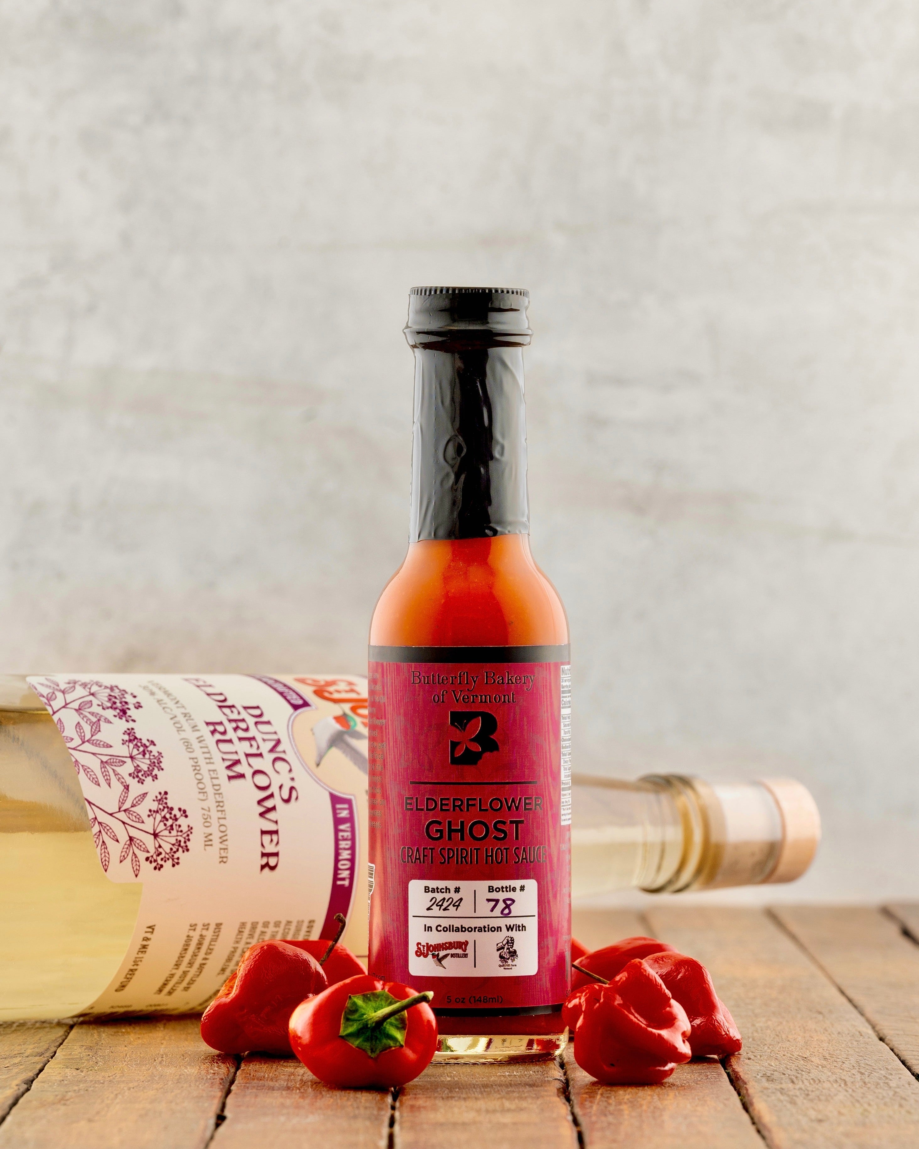 Elderflower Ghost Hot Sauce by Butterfly Bakery of Vermont