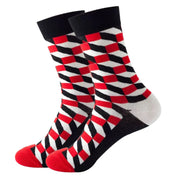 Illusion Red Men's Socks