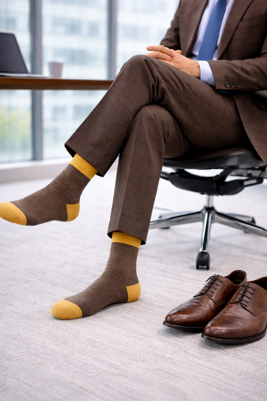 Cloudley Brown Men's Socks