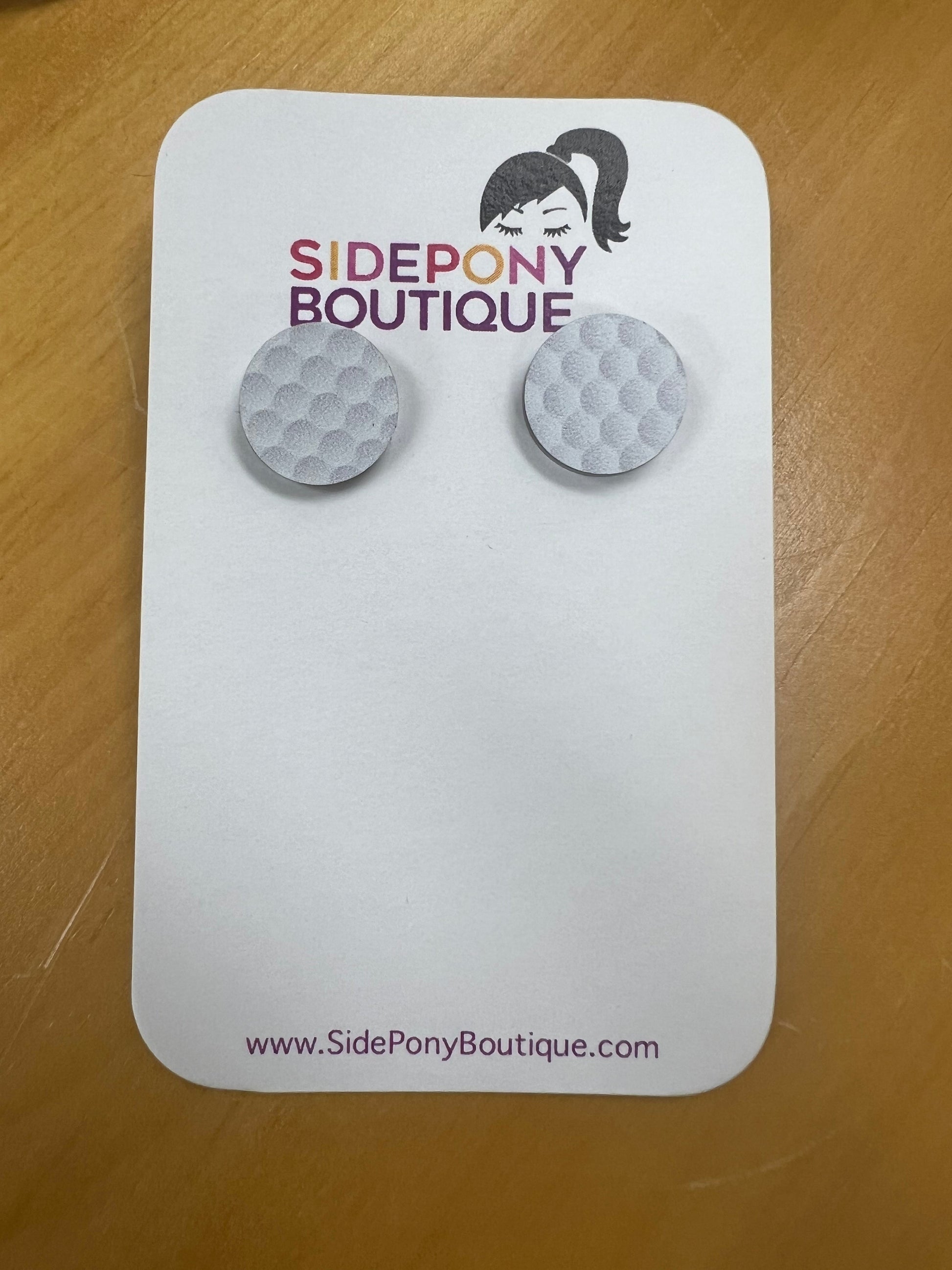 Acrylic Golf Ball Earrings by SidePony Boutique
