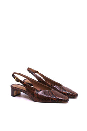Sam Edelman Ronnie Slingback Copper Snakeskin by Dear Lucy