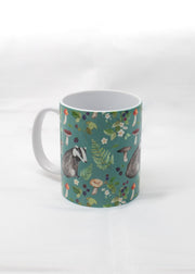 Badgers + Woodland Ceramic Mug