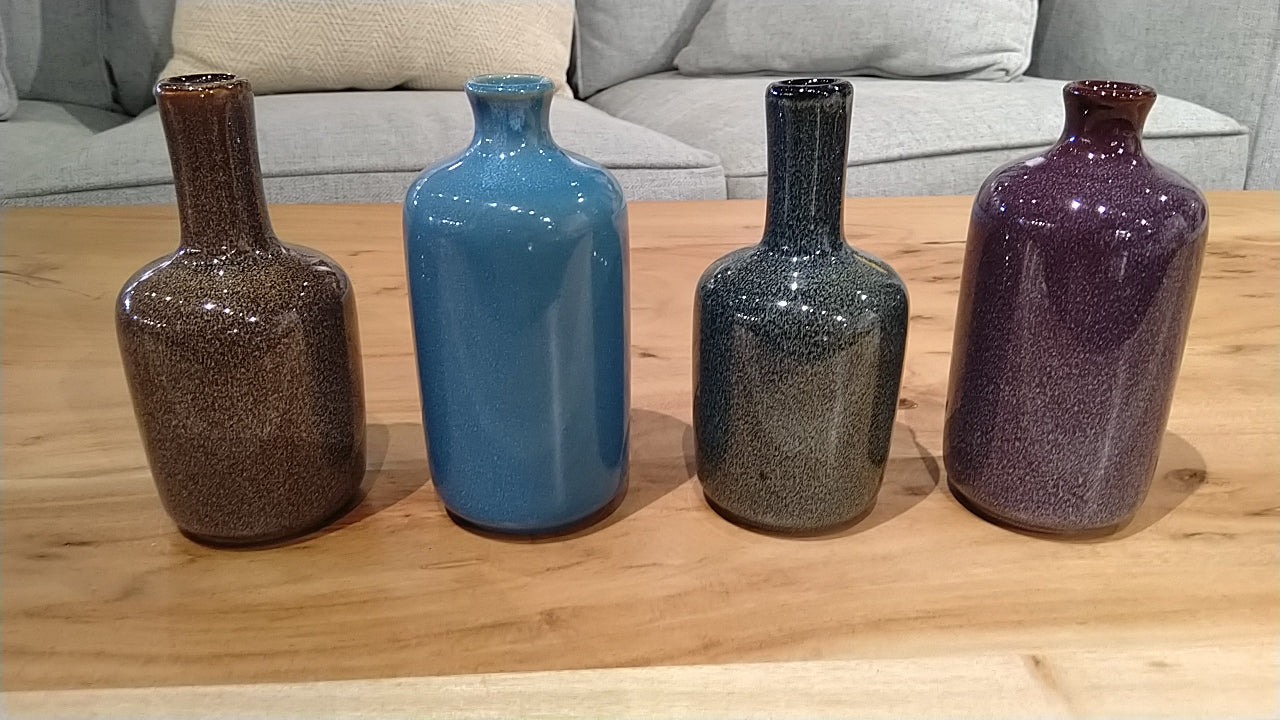 Vase Reactive Glaze Blues Pinks Large (Sold Separately) by Homeportonline