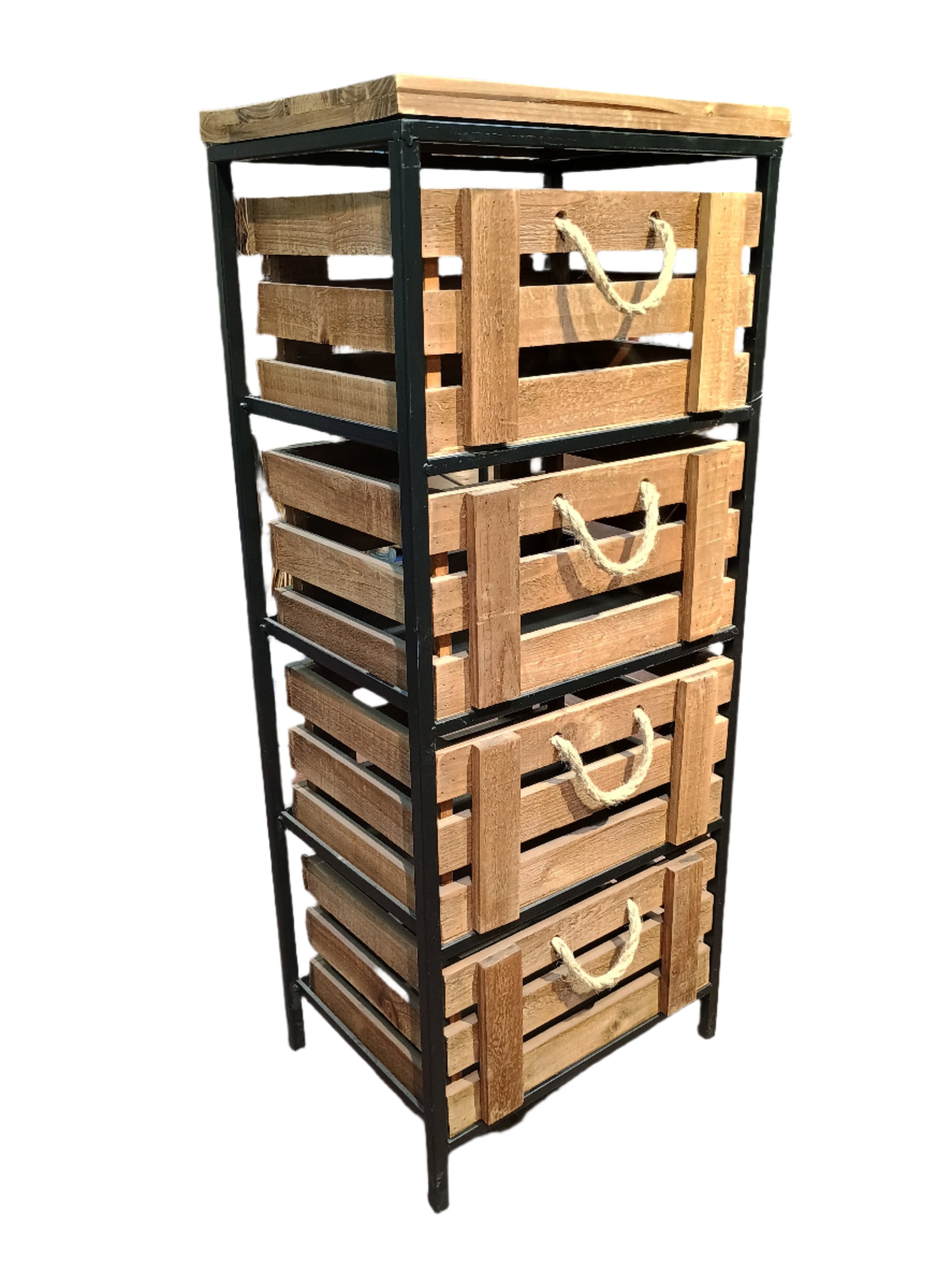 Three Hands - Four Drawer Rustic Cabinet by Homeportonline