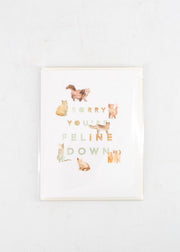 "Sorry You're Feline Down" Cats Card