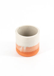 White + Pink + Orange Concrete Pot