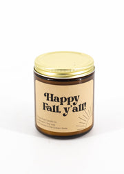 "Happy Fall, Y'all!" Candle