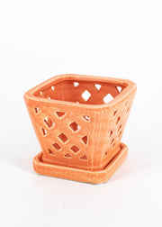 Coral Ceramic Orchid Pot