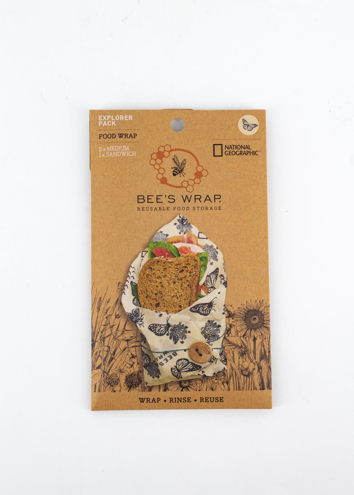 Bee's Wrap - Explorer Pack Butterfly Print