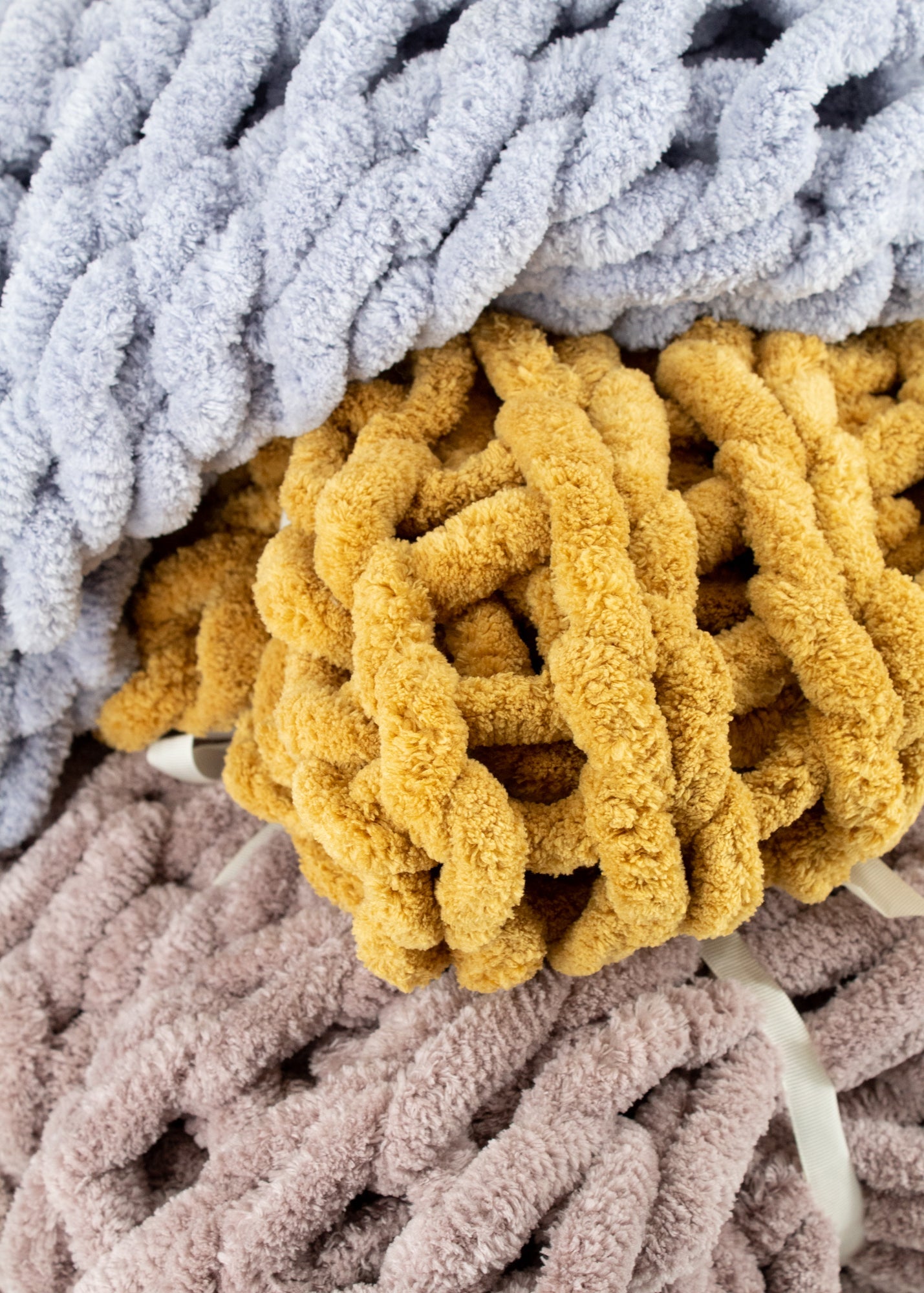 Chenille Chunky Knit Blankets