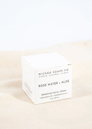 Rose Water + Aloe Renewing Facial Cream by Wild Lark